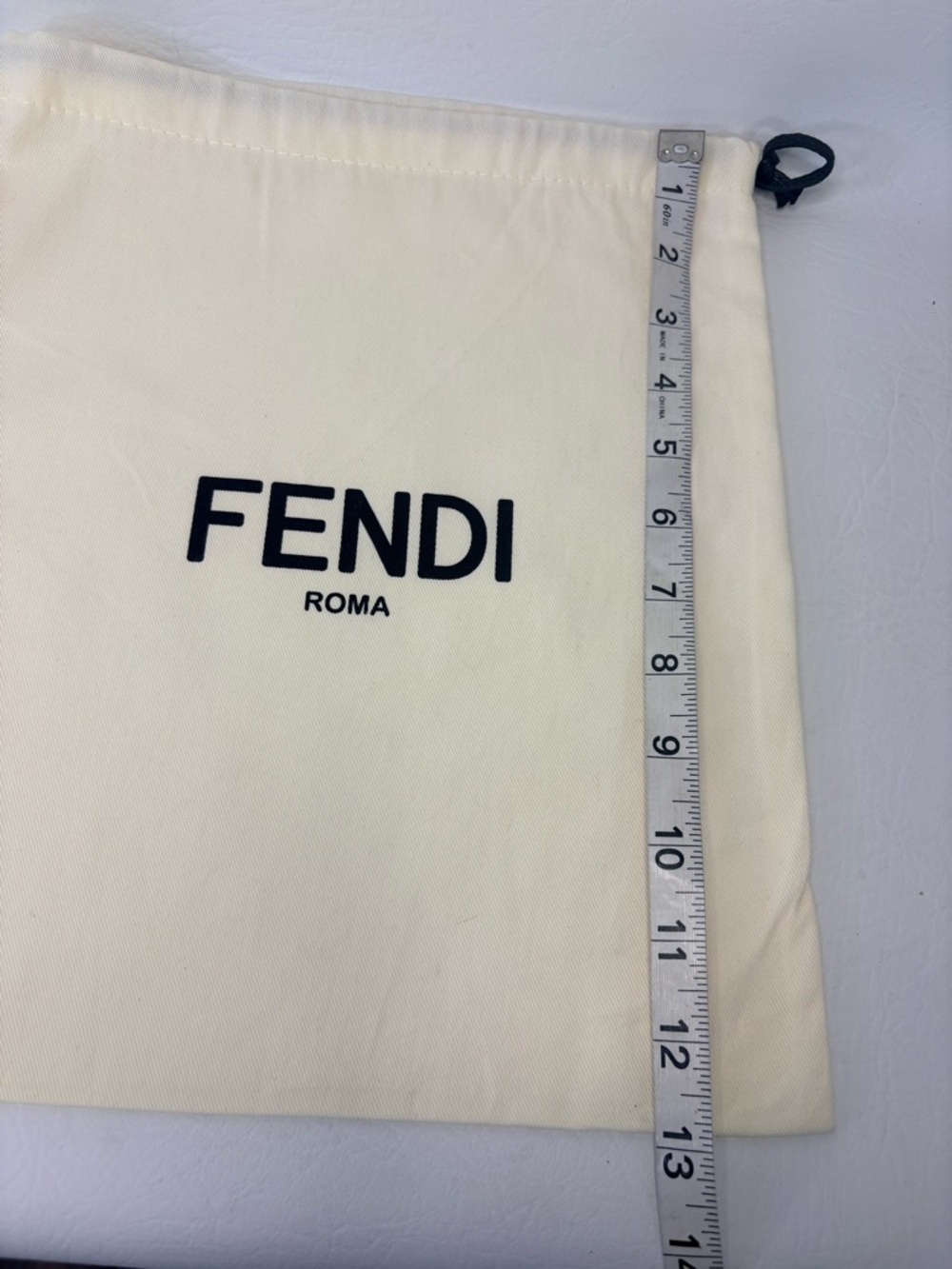 Authentic Fendi Roma Dust Bag Set (2) – Large Cream Drawstring Storage Bags - Picture 3 of 3